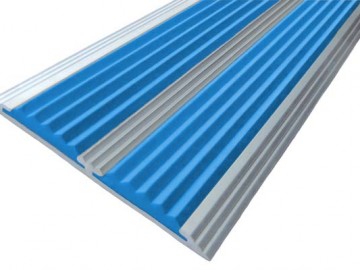 Алюминиевая полоса 70 мм/5,5 мм. С двумя цветными вставками (синий, голубой, красный, белый, зелёный, оранжевый). Без отверстий под крепёж.