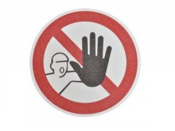 Противоскользящий знак «Доступ посторонним запрещен».