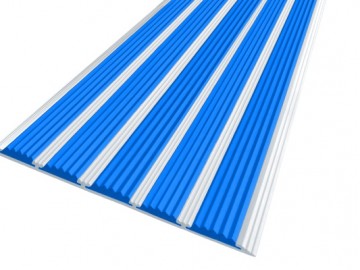 Алюминиевая полоса 162/6 с пятью цветными вставками: синий, голубой, красный, белый, зелёный, оранжевый. Без отверстий под крепёж.